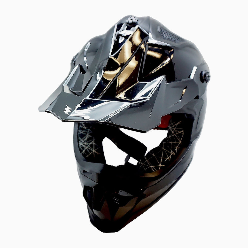 1Storm Adult Motocross Helmet ATV Dirt Bike BMX MX Downhill Mountain Helmet Track Style JH601; Matt Black