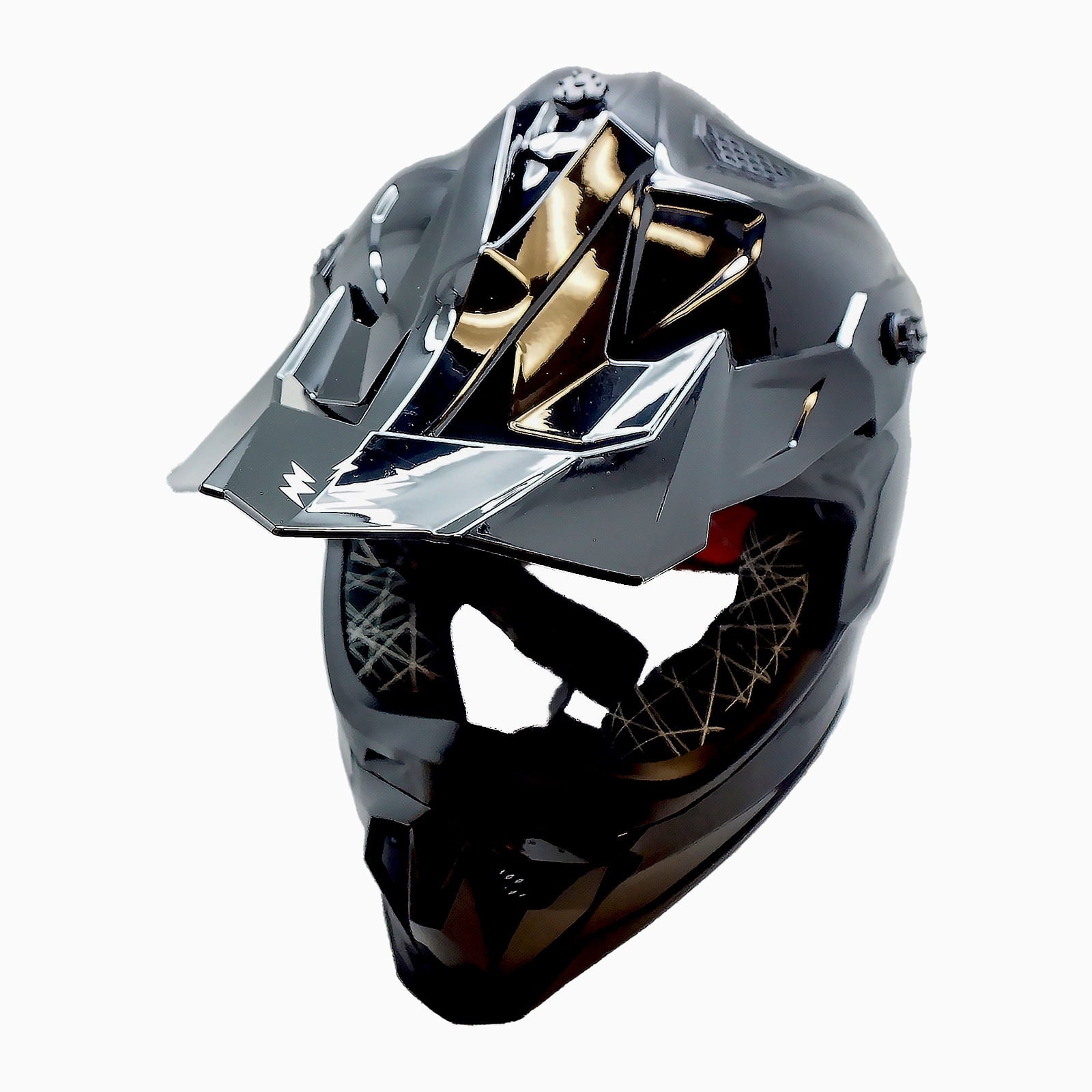 1Storm Adult Motocross Helmet ATV Dirt Bike BMX MX Downhill Mountain Helmet Track Style JH601; Matt Black