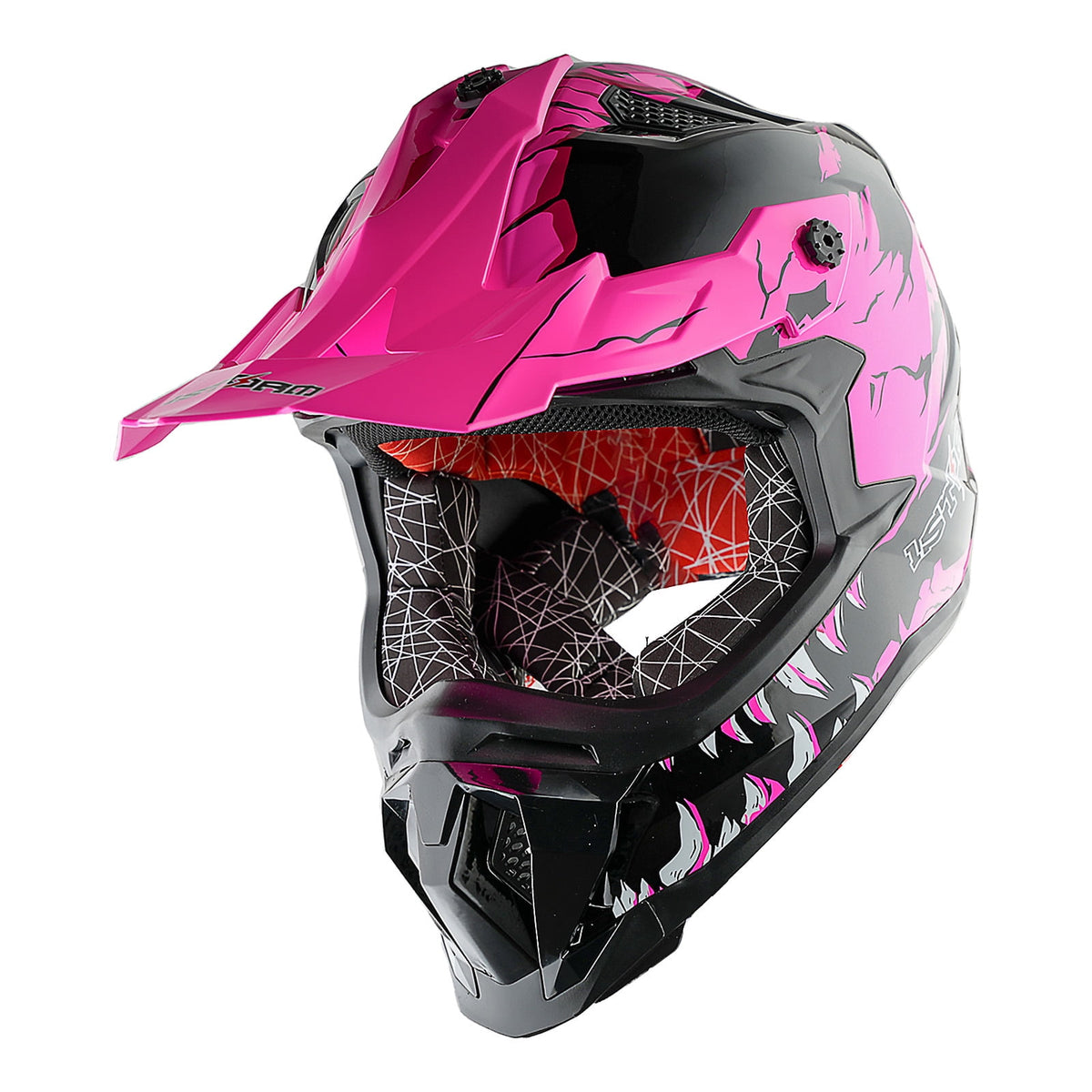 1Storm Adult Motocross Helmet ATV Dirt Bike BMX MX Downhill Mountain Helmet Track Style JH601; Matt Black