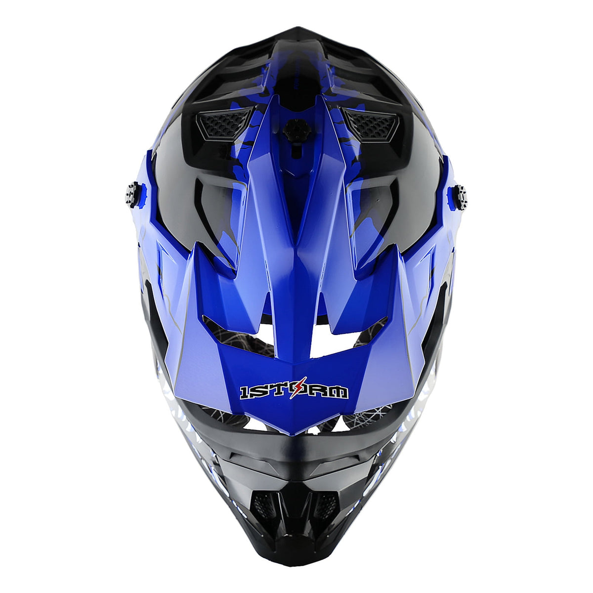 1Storm Adult Motocross Helmet ATV Dirt Bike BMX MX Downhill Mountain Helmet Track Style JH601; Matt Black