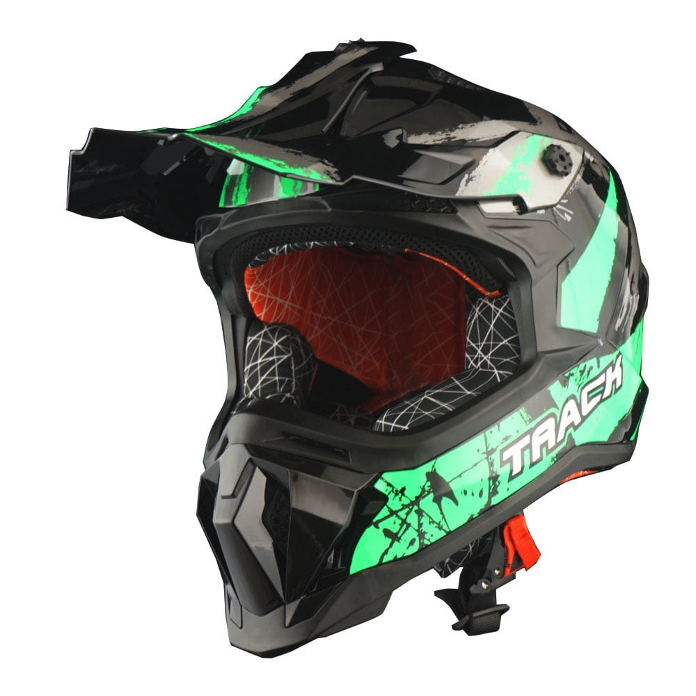 1Storm Adult Motocross Helmet ATV Dirt Bike BMX MX Downhill Mountain Helmet Track Style JH601; Matt Black