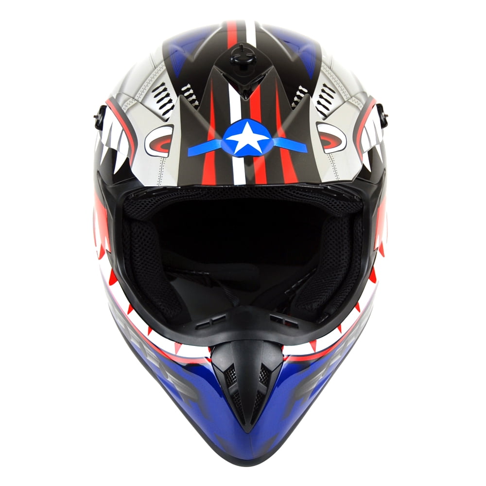 1Storm Adult Motocross BMX MX ATV Dirt Bike Helmet Racing Style SC09SCLS; Shark Pink