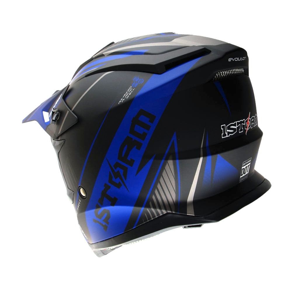 1Storm Adult Motocross Helmet BMX MX ATV Dirt Bike Downhill Mountain Bike Helmet Racing Style H637; Storm Green