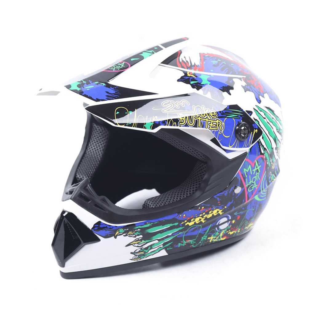 DOT Motorcycle Helmet for Adult, Motorcycle Helmet with Goggles & Gloves for Motocross Off-Road Racing ATV Dirt Bike