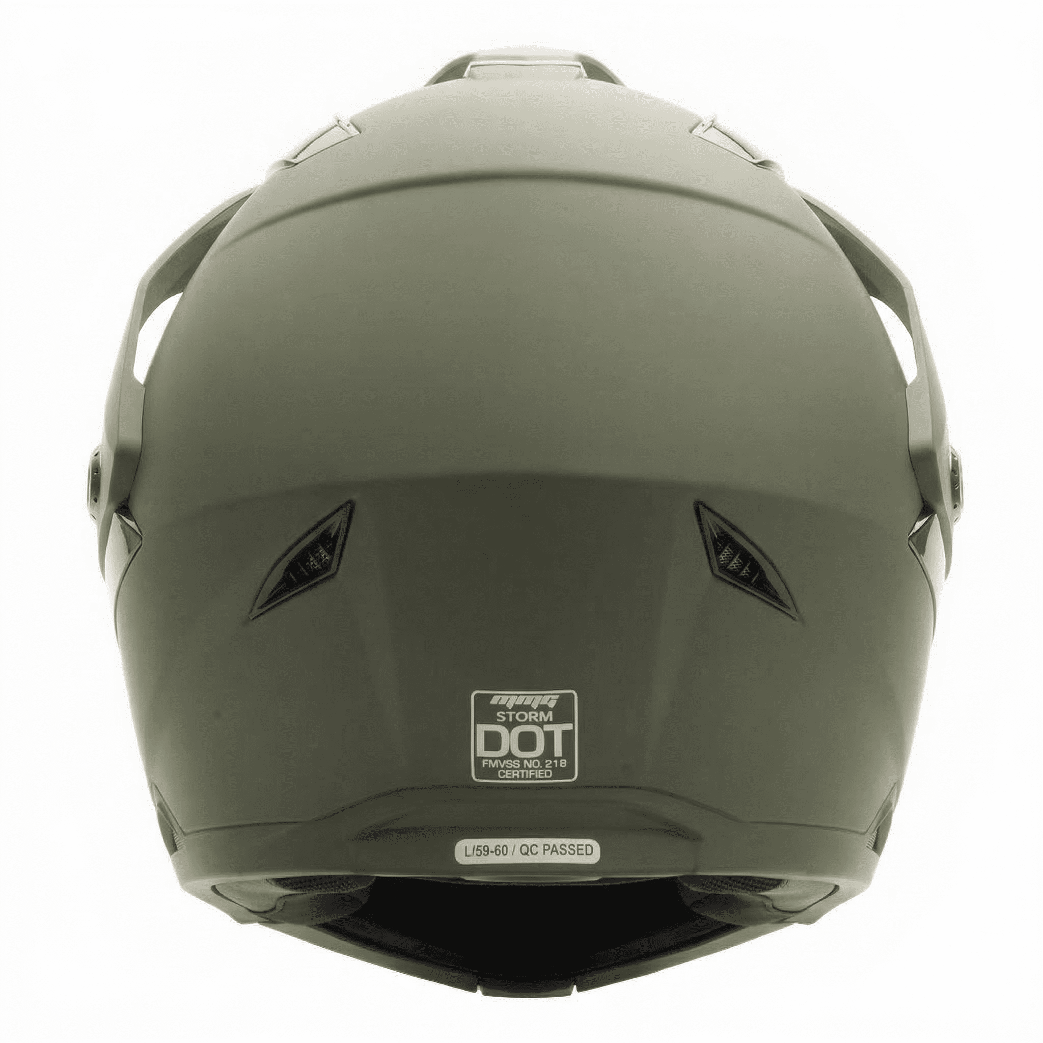 MMG Adult Motorcycle Dual Sport Off-Road Full-Face Helmet DOT - Military Green (Large) Model 23