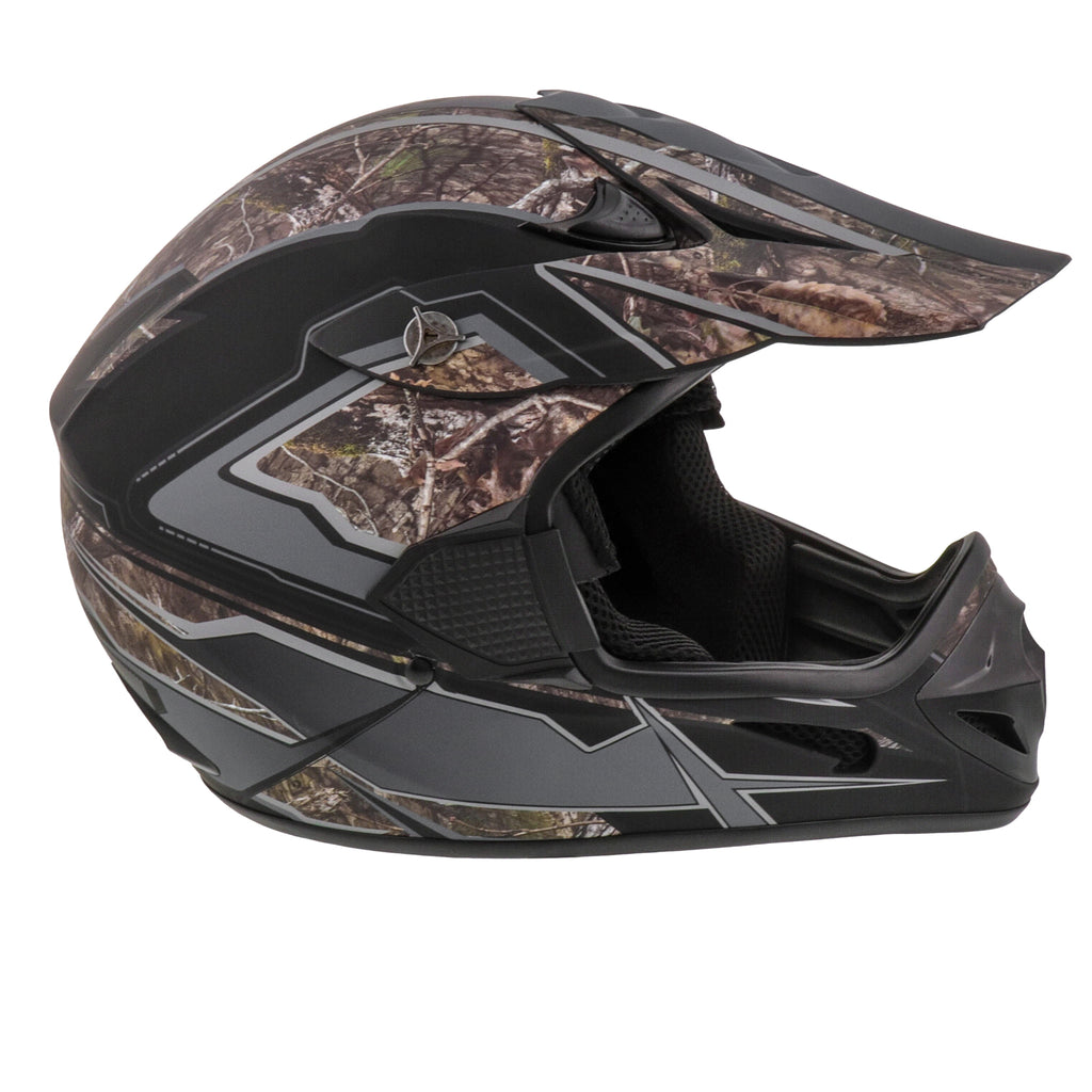 Adult Frenzy Mossy Oak MX Off-Road Motocross ATV Dirt Bike Helmet DOT Approved Size: X-Large