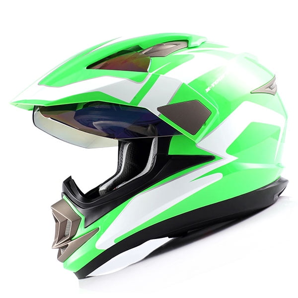1Storm Dual Sport Helmet Motorcycle Full Face Motocross Off Road Bike HGXP14A Glossy White