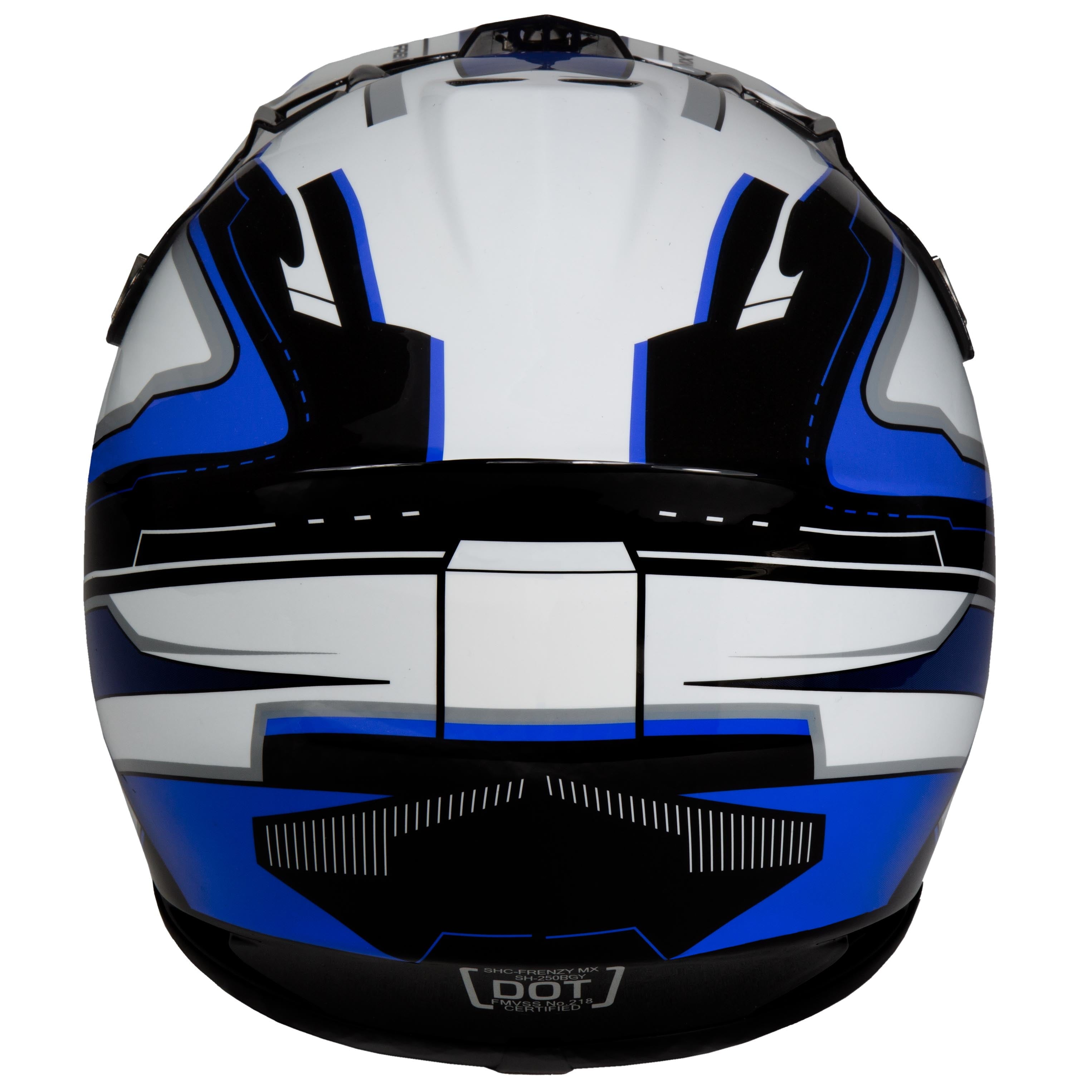 Youth Frenzy MX ATV off-road Youth Helmet DOT Approved Blue, Large