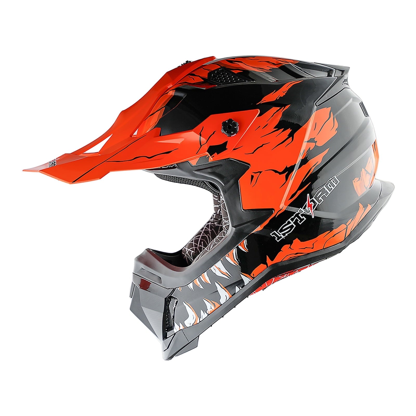 1Storm Adult Motocross Helmet ATV Dirt Bike BMX MX Downhill Mountain Helmet Track Style JH601; Matt Black