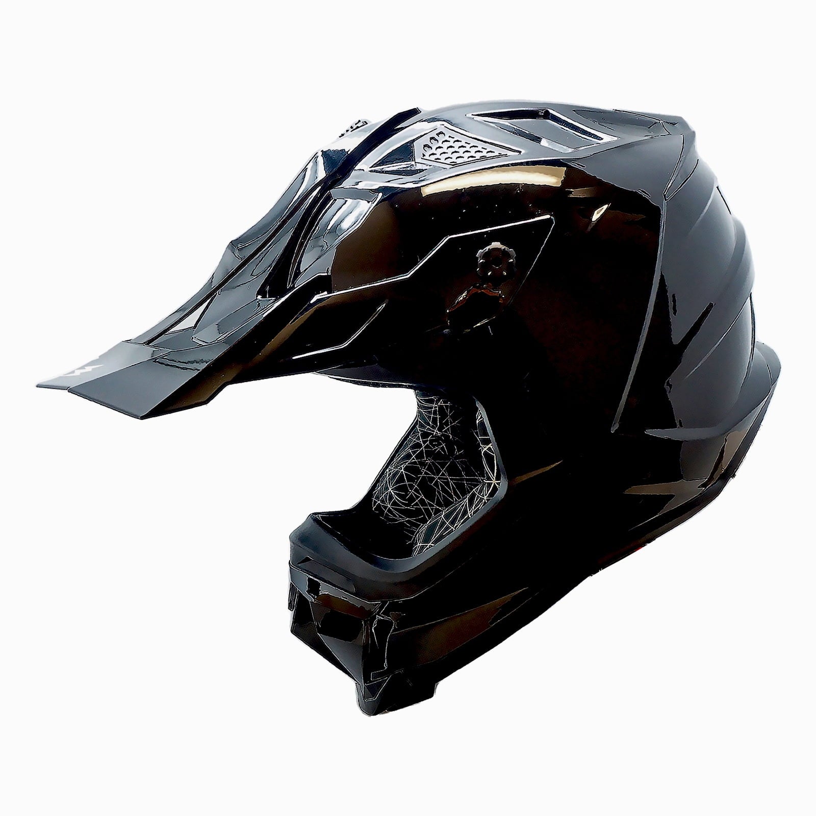 1Storm Adult Motocross Helmet ATV Dirt Bike BMX MX Downhill Mountain Helmet Track Style JH601; Matt Black