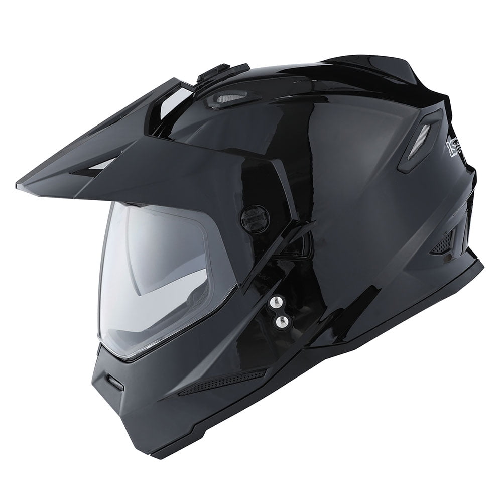 1Storm Adult Motorcycle Motocross Dual Sport Off Road Full Face Dual Visor Helmet F802CLS Matt Black