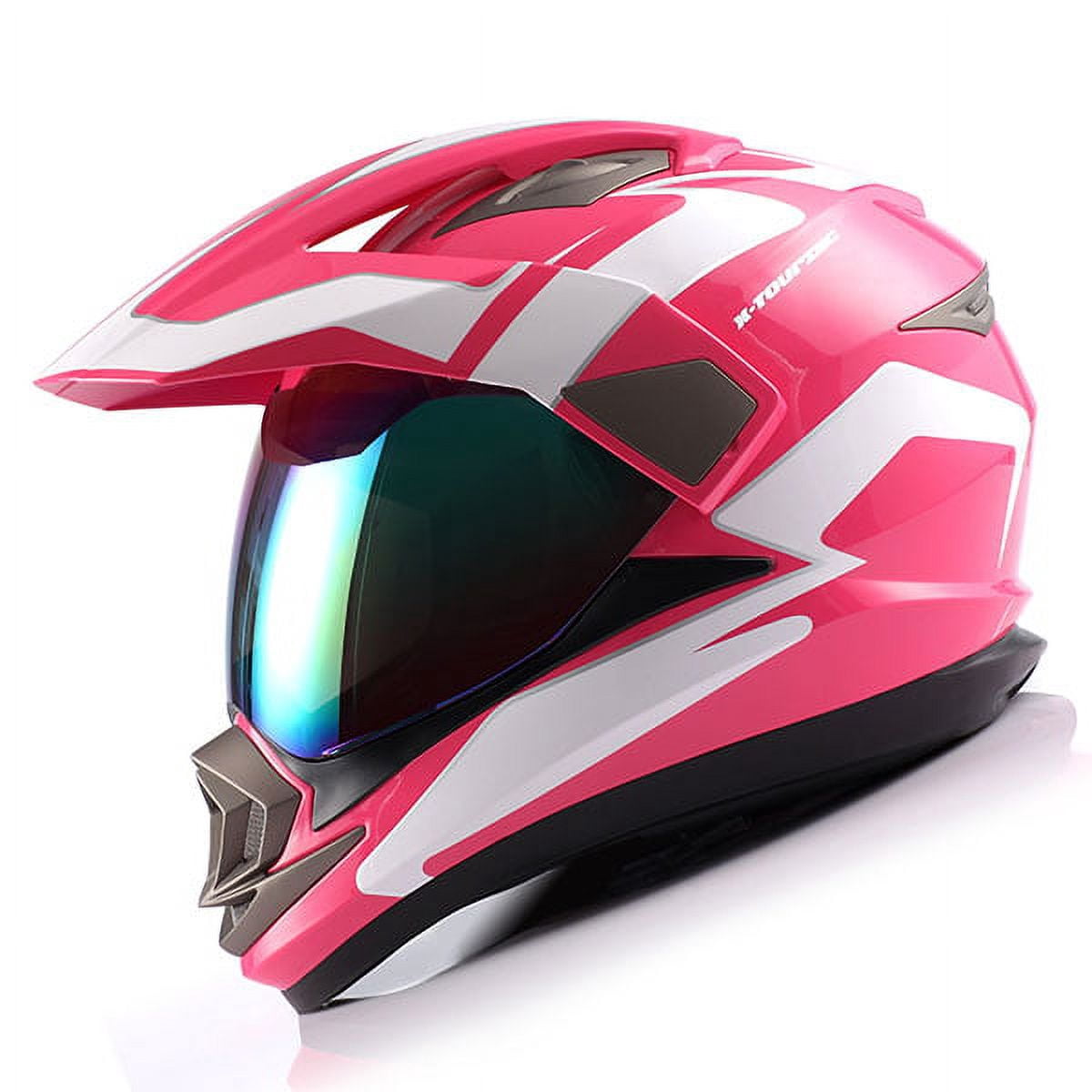 1Storm Dual Sport Helmet Motorcycle Full Face Motocross Off Road Bike HGXP14A Glossy White