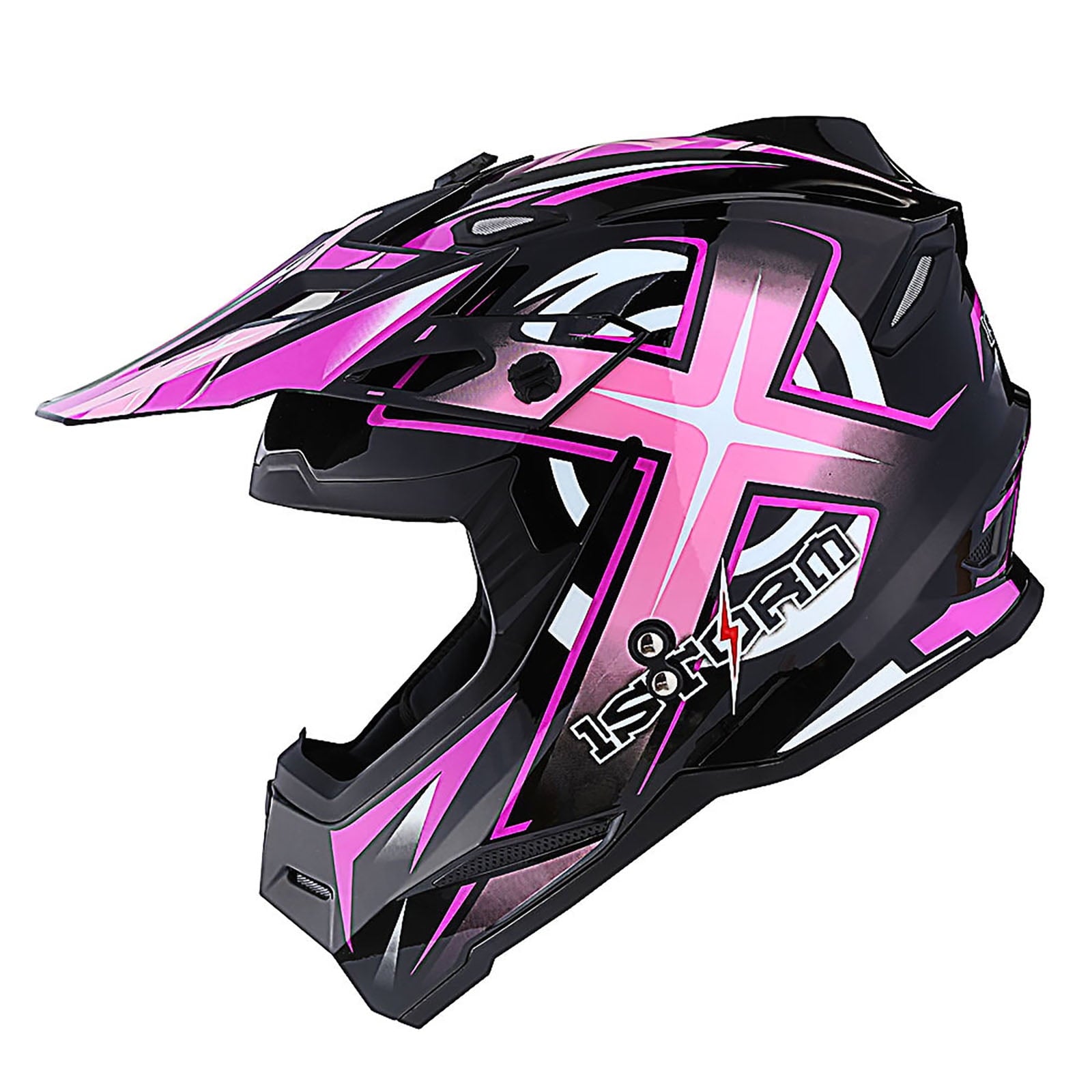 1Storm Motocross Adult Helmet ATV Dirt Bike BMX MX Helmet F801CLS Racing Style Sonic Orange