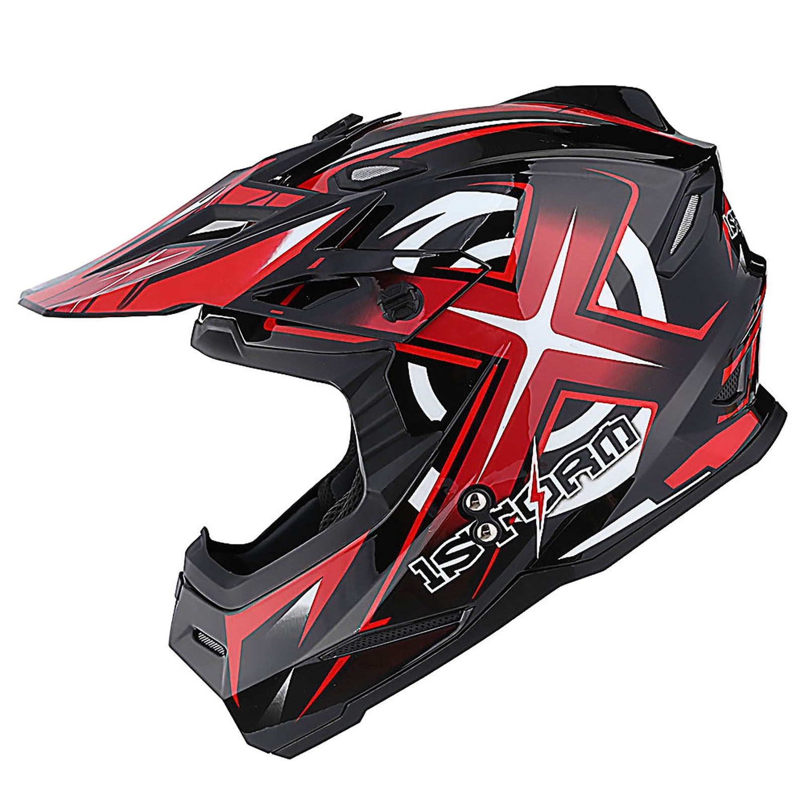 1Storm Motocross Adult Helmet ATV Dirt Bike BMX MX Helmet F801CLS Racing Style Sonic Orange
