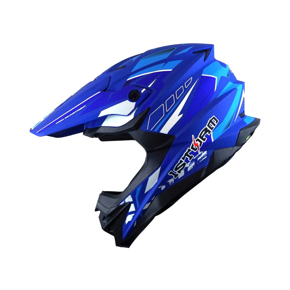 1Storm Motocross Adult Helmet Downhill Mountain Bike Helmet BMX MX ATV Dirt Bike Storm Style HF803; Storm Black