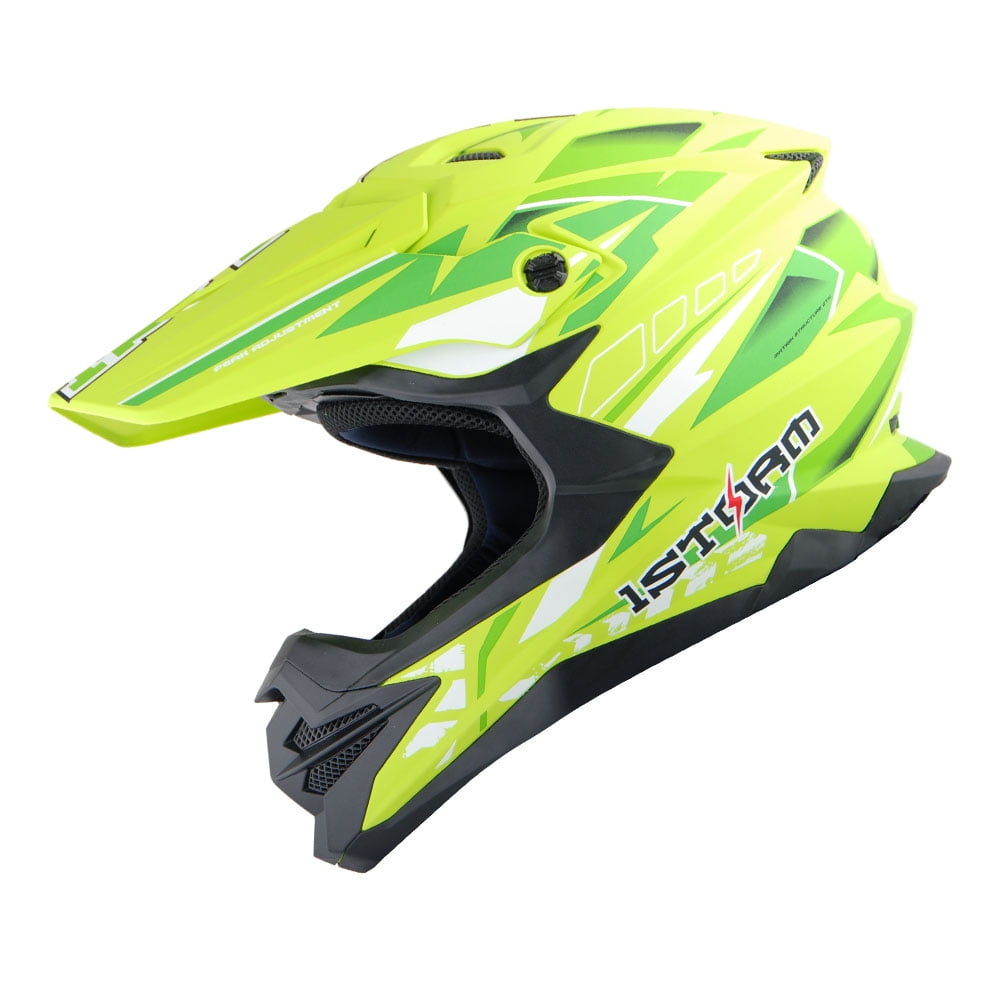 1Storm Motocross Adult Helmet Downhill Mountain Bike Helmet BMX MX ATV Dirt Bike Storm Style HF803; Storm Black