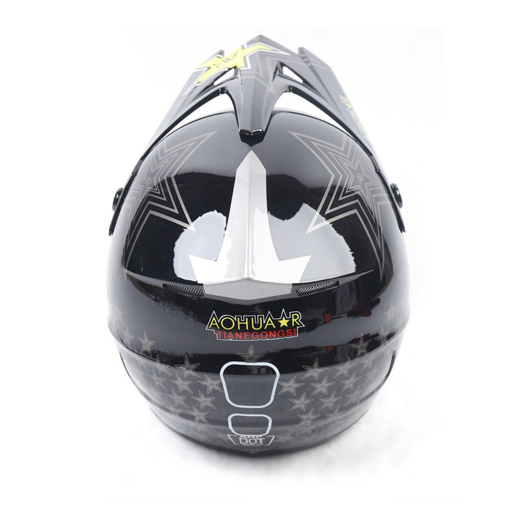 DOT Adult ATV Motocross Dirt Bike Motorcycle Off-Road Helmet w/ Goggles Gloves
