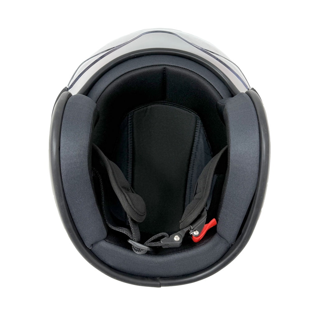 MMG Adult Motorcycle Helmet, Open Face Flip Up Visor DOT - Matte Black L