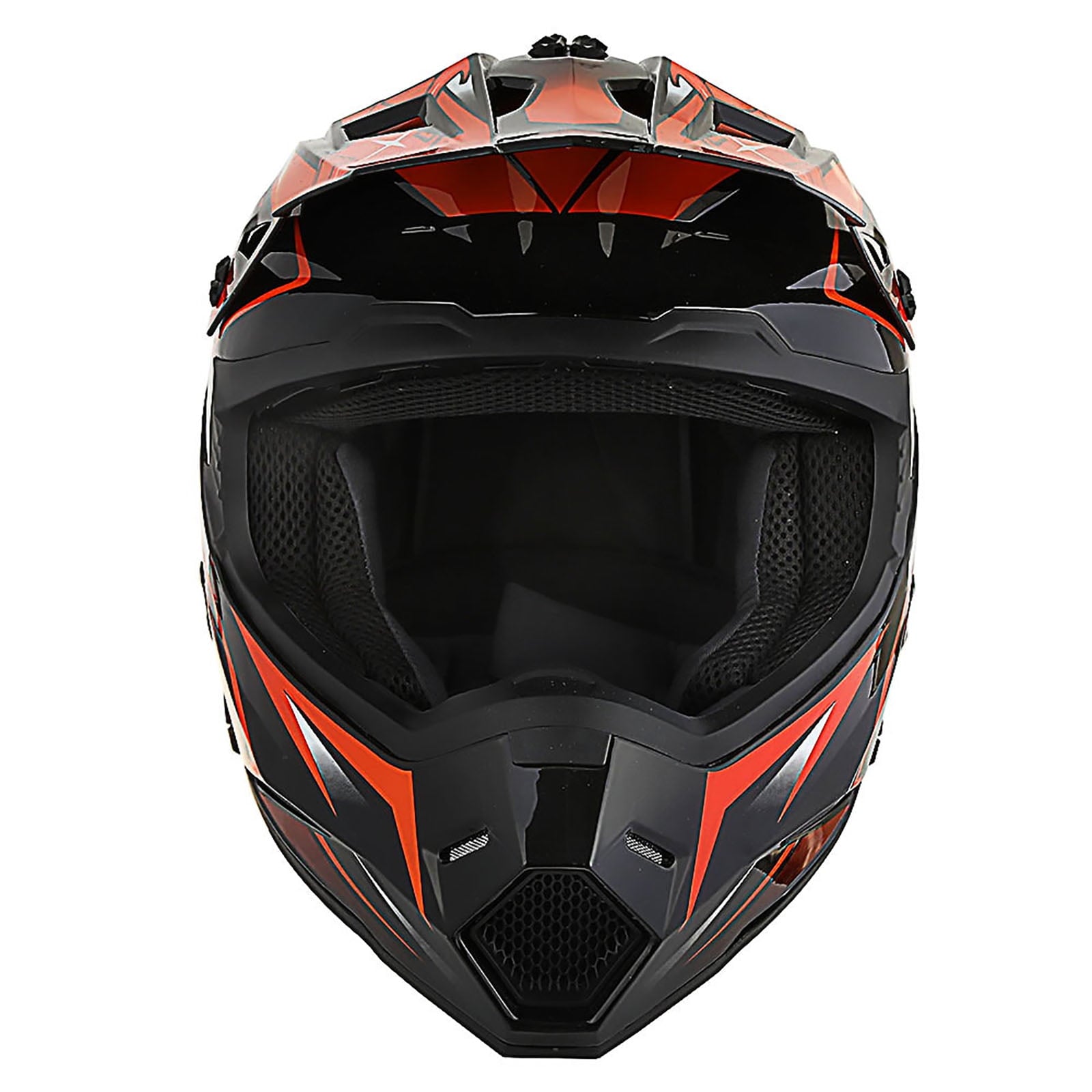 1Storm Motocross Adult Helmet ATV Dirt Bike BMX MX Helmet F801CLS Racing Style Sonic Orange
