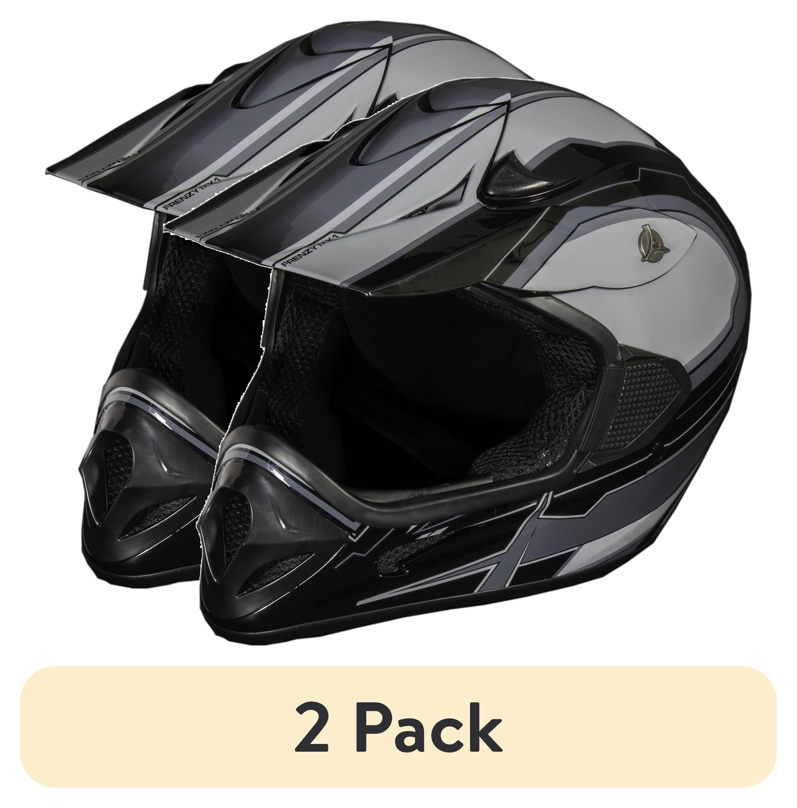 Fuel Helmets Adult Frenzy MX Off Road Helmet Black Graphic - Med