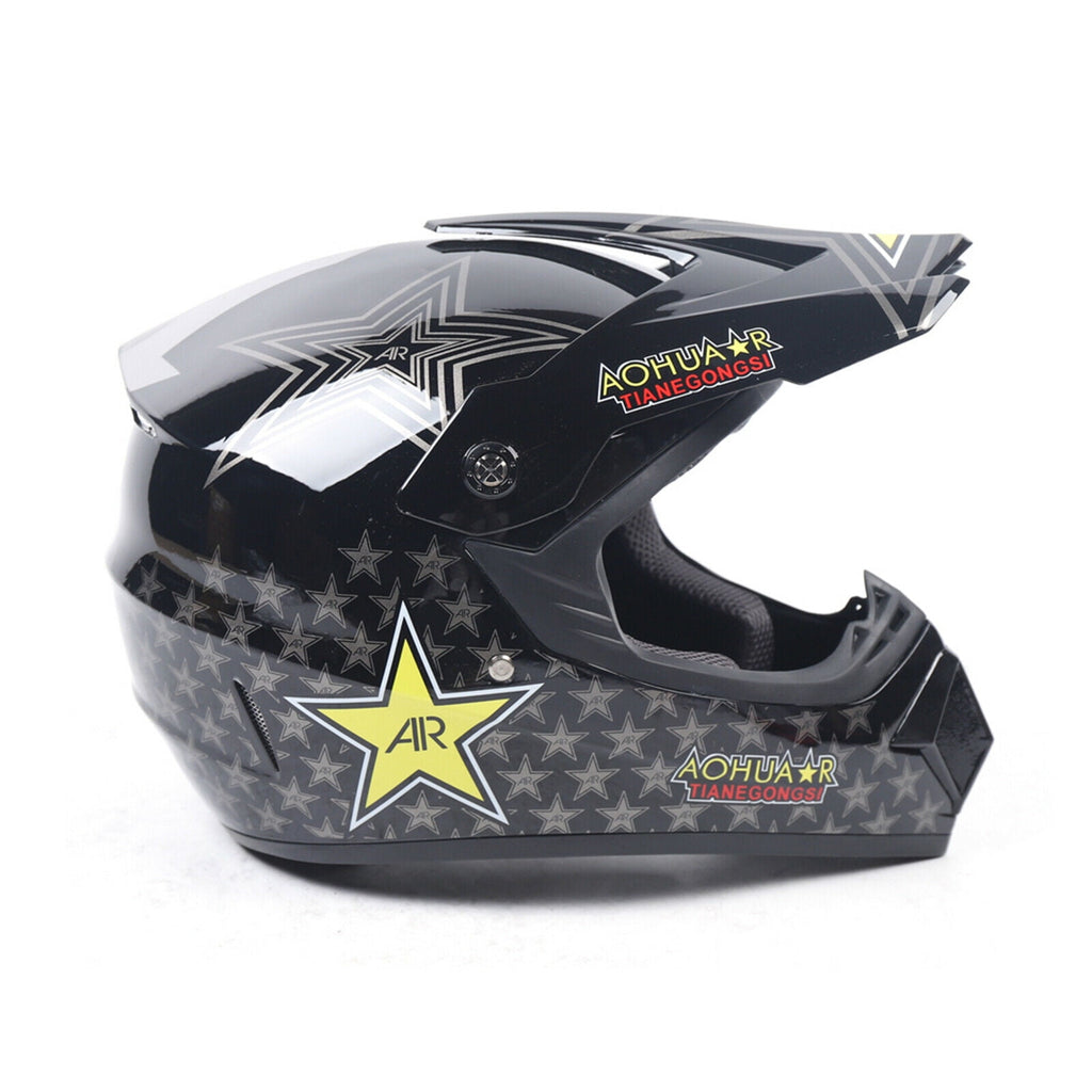 Motocross Helmet Dirt Bike ATV Motorcycle Helmet Road Downhill Motorbike Full Face Helmets Gift MTB Racing Helmet Protector Muti-Color Helmet Set Goggles Off-Road Racing Bike Motocross Protector