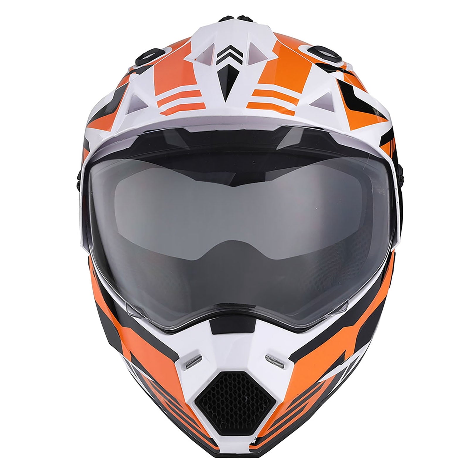 1Storm Adult Motorcycle Motocross Dual Sport Off Road Full Face Dual Visor Helmet F802CLS Matt Black