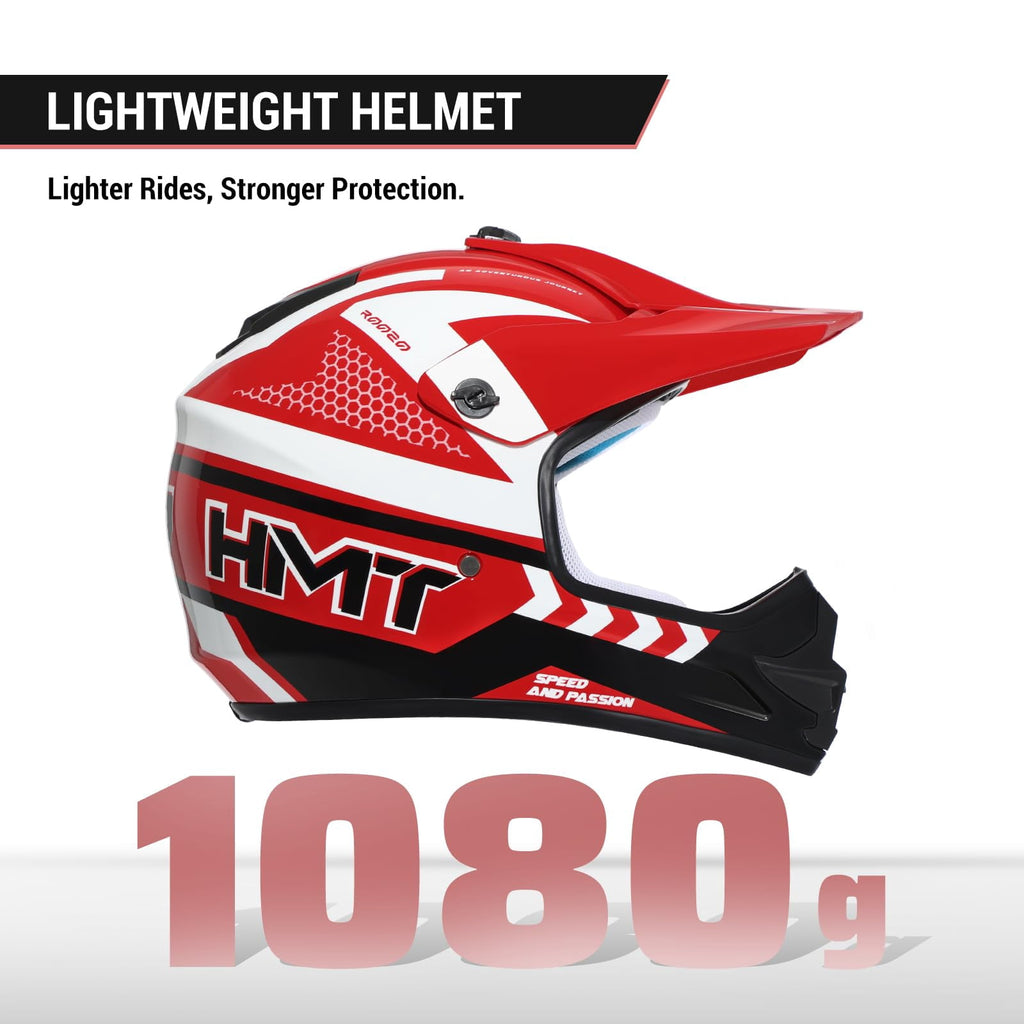 Youth Dirt Bike Helmet DOT Certified - Full Face Motorcycle Helmet for Off-Road, ATV, Street Riding, Includes Adjustable Goggles & Protective Gloves