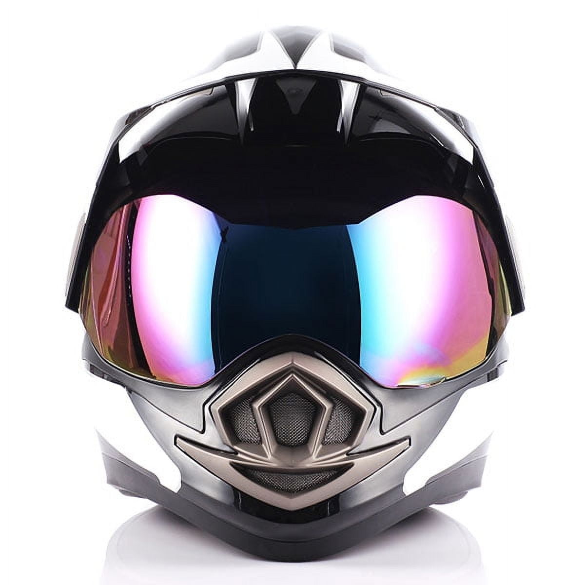 1Storm Dual Sport Helmet Motorcycle Full Face Motocross Off Road Bike HGXP14A Glossy White