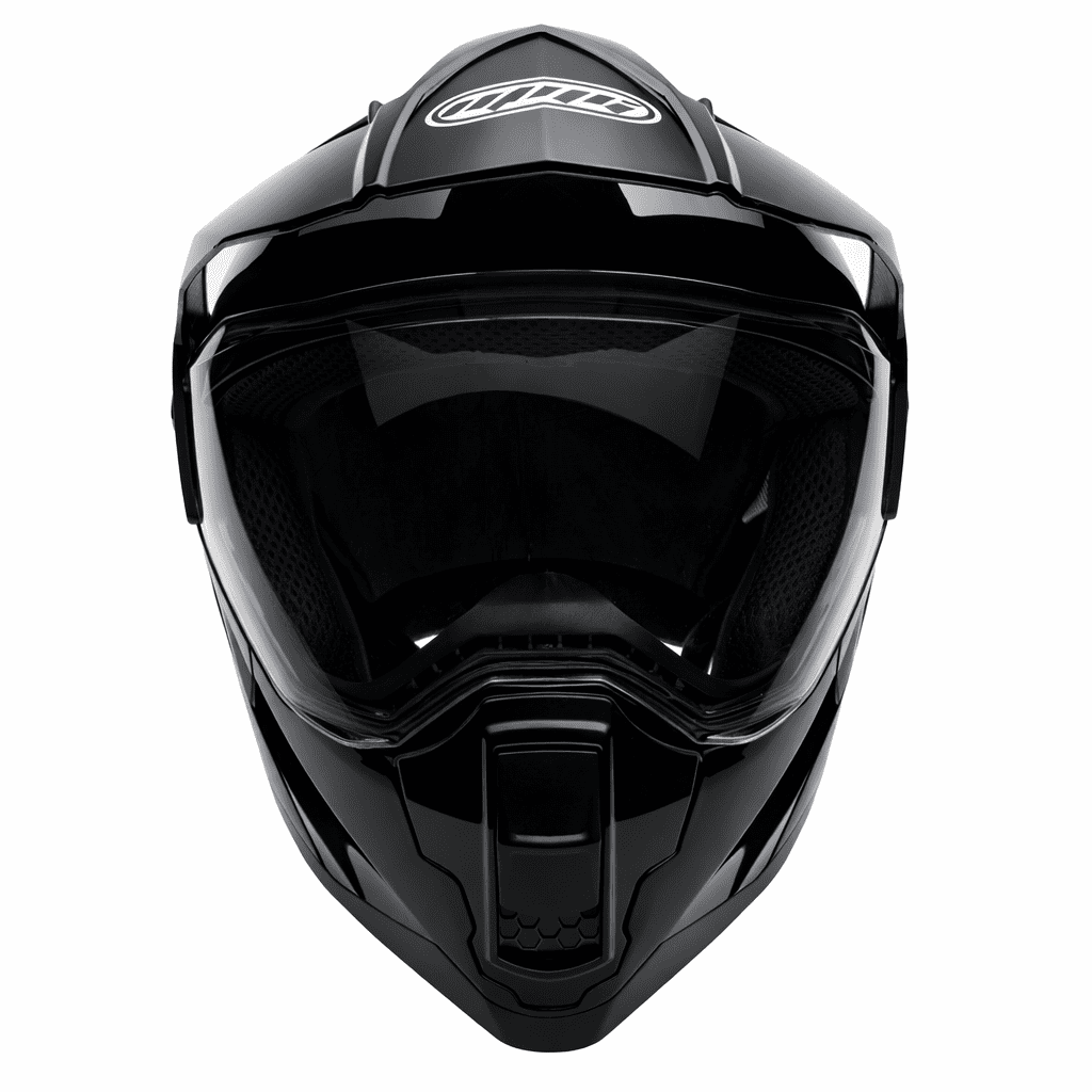 Adult Motorcycle Dual Sport Off-Road Full-Face Helmet DOT â€?Gloss Black (Medium) Model 23