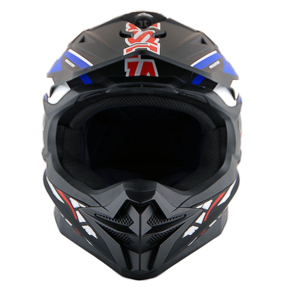 1Storm Motocross Adult Helmet Downhill Mountain Bike Helmet BMX MX ATV Dirt Bike Storm Style HF803; Storm Black