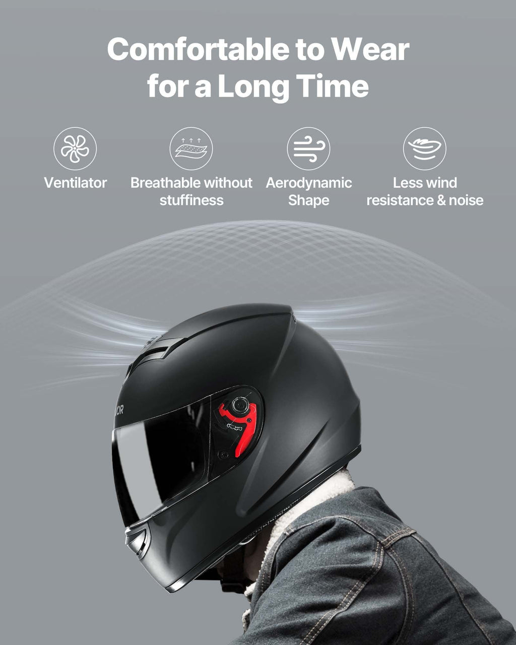 Motorcycle Helmet, Full Face, Adult Motocross Dirt Bike Helmet with Tinted and Clear Dual Visor, Motorbike Racing Street with Detachable Liner for Men & Women, DOT Approved, (Matte Black, M)