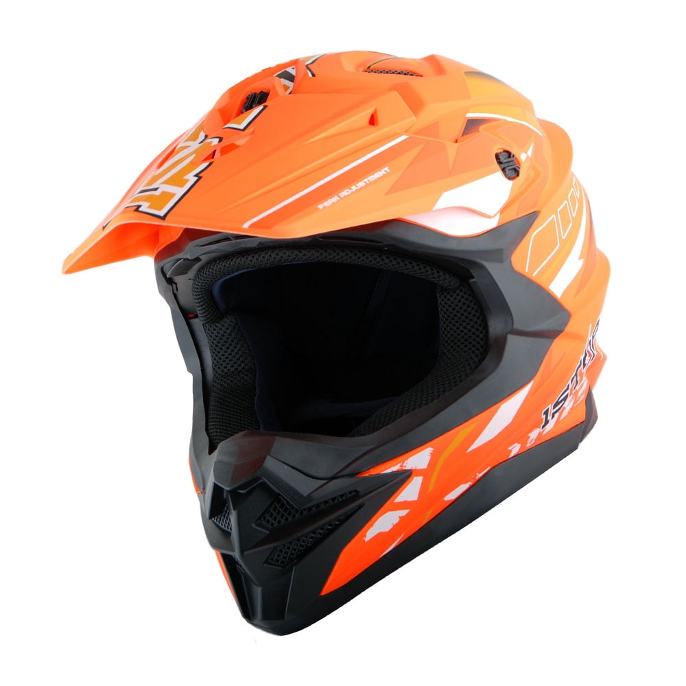 1Storm Motocross Adult Helmet Downhill Mountain Bike Helmet BMX MX ATV Dirt Bike Storm Style HF803; Storm Black