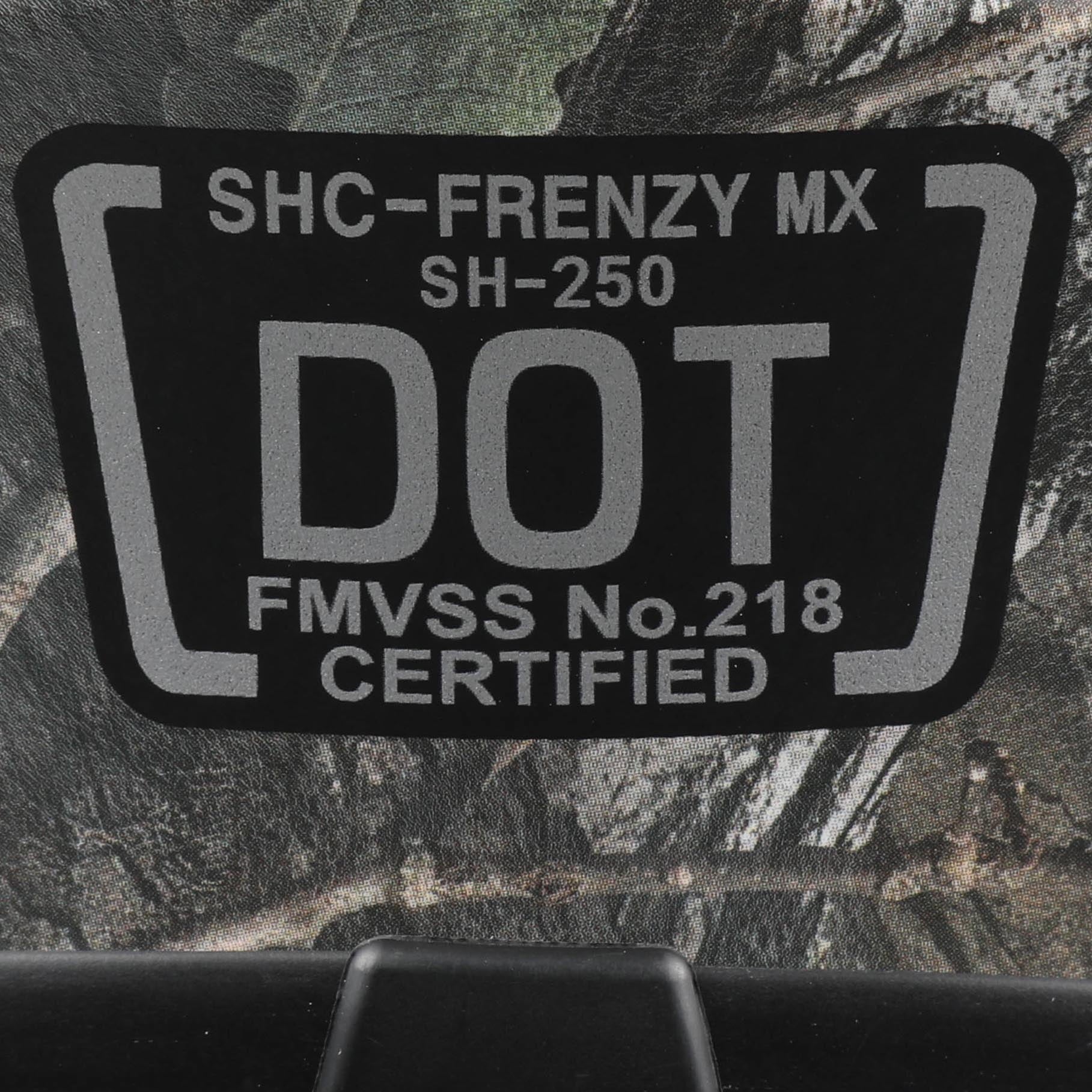 Youth Frenzy Mossy Oak Camo Mx off-road Motocross, ATV, Dirt Bike Helmet, Dot Approved - Large