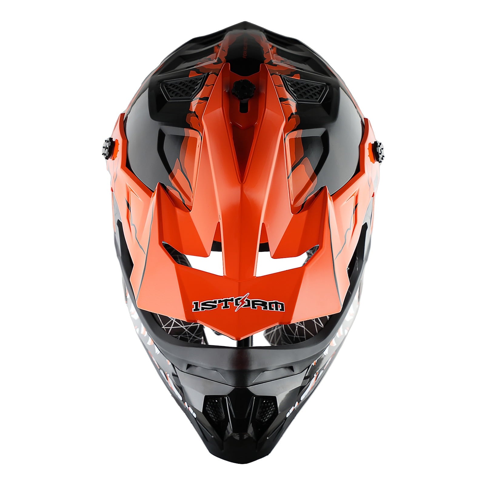 1Storm Adult Motocross Helmet ATV Dirt Bike BMX MX Downhill Mountain Helmet Track Style JH601; Matt Black