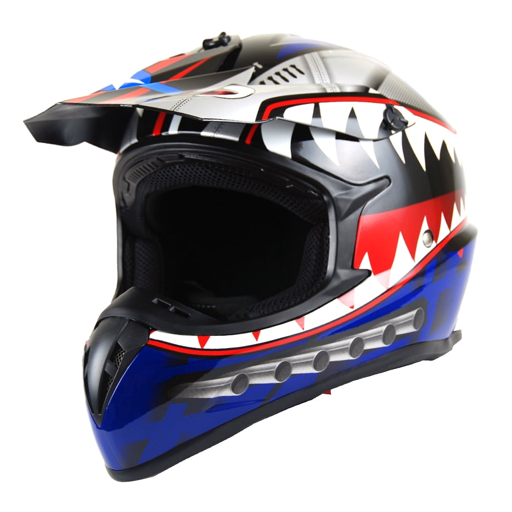 1Storm Adult Motocross BMX MX ATV Dirt Bike Helmet Racing Style SC09SCLS; Shark Pink
