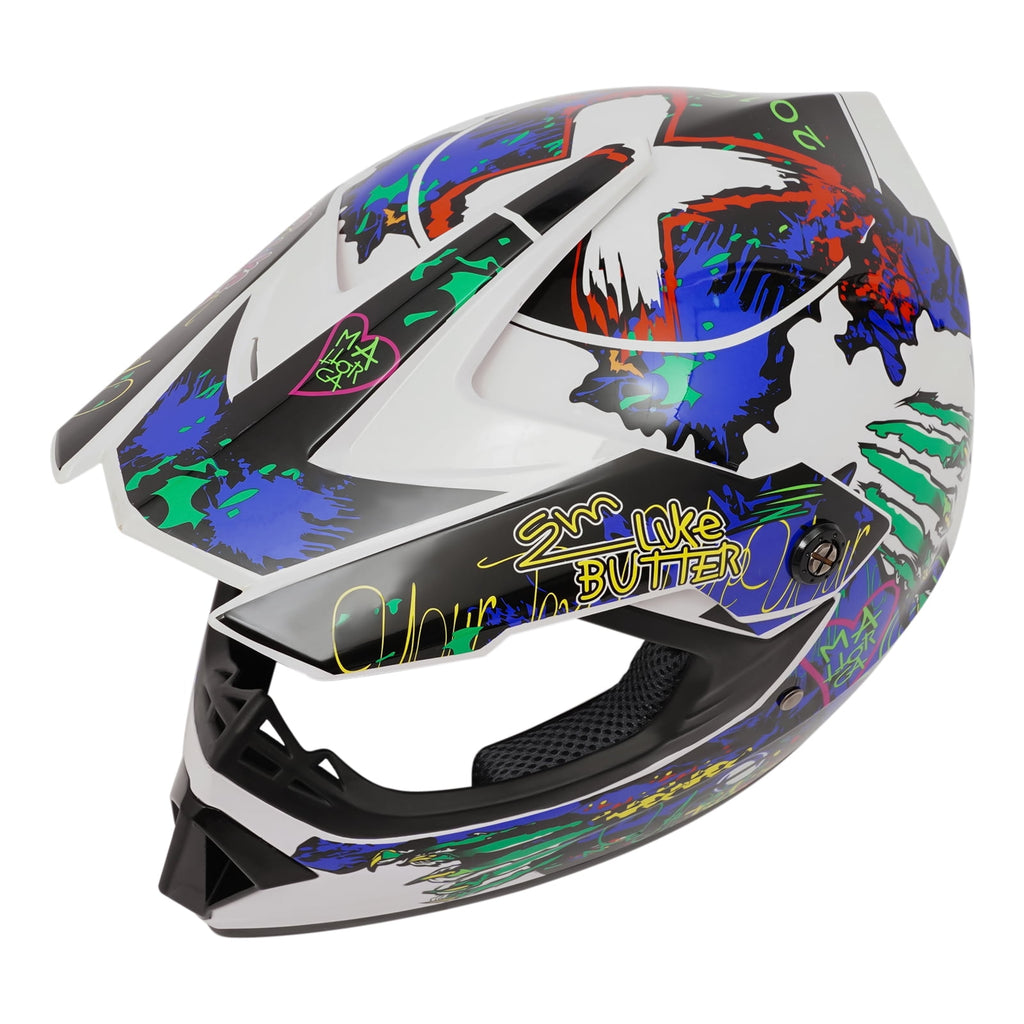 22.44-22.83in Suitable Head Helmet Set Helmet Set with Goggles and Gloves Motorcycle Off-Road Helmet Set