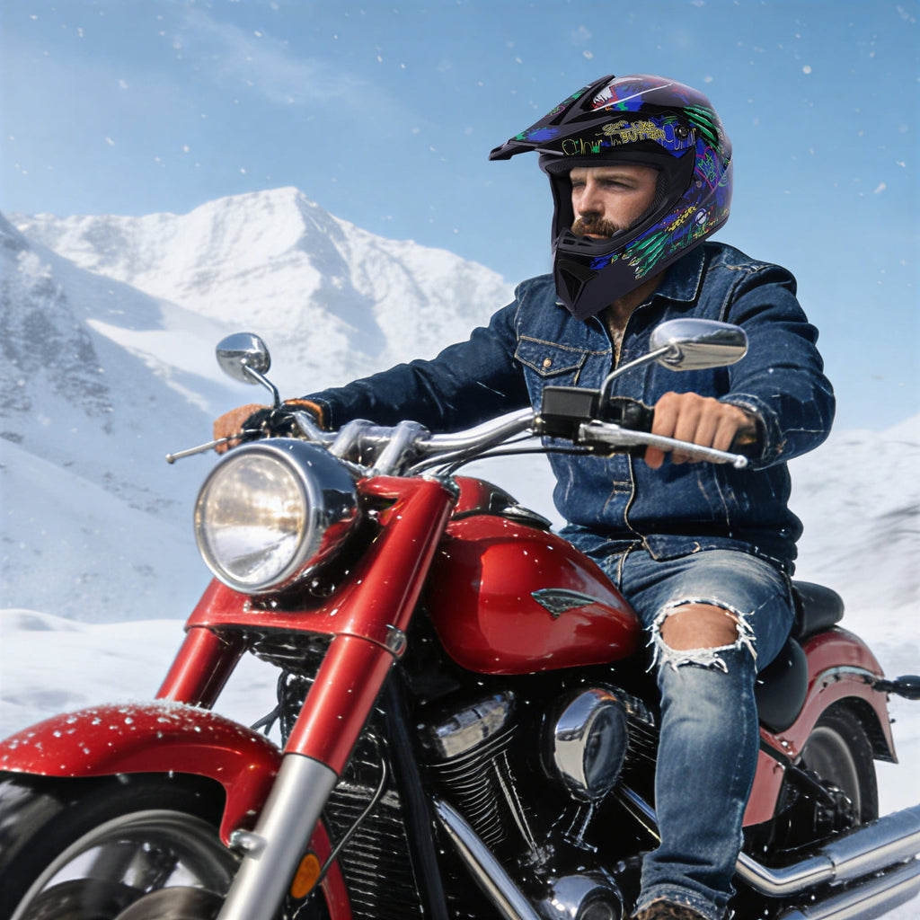 Off-Road Helmet Kit Wear Resistant Fiber Fabric Interior Street Motocross Protective Accessory