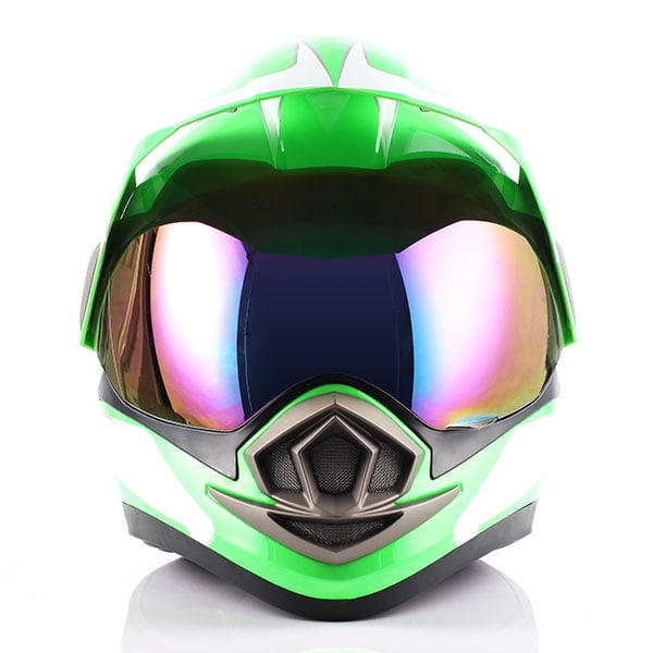 1Storm Dual Sport Helmet Motorcycle Full Face Motocross Off Road Bike HGXP14A Glossy White