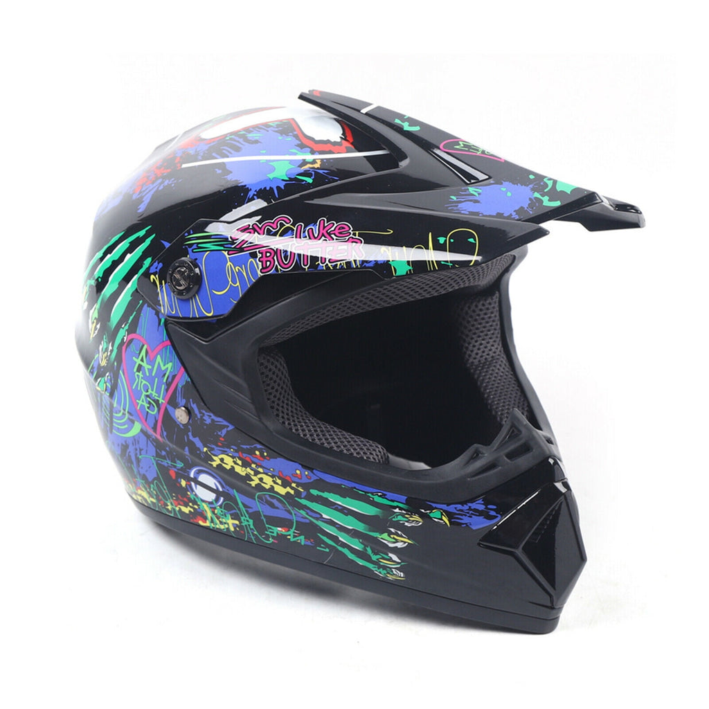 DOT Motorcycle Helmet for Adult, Motorcycle Helmet with Goggles & Gloves for Motocross Off-Road Racing ATV Dirt Bike