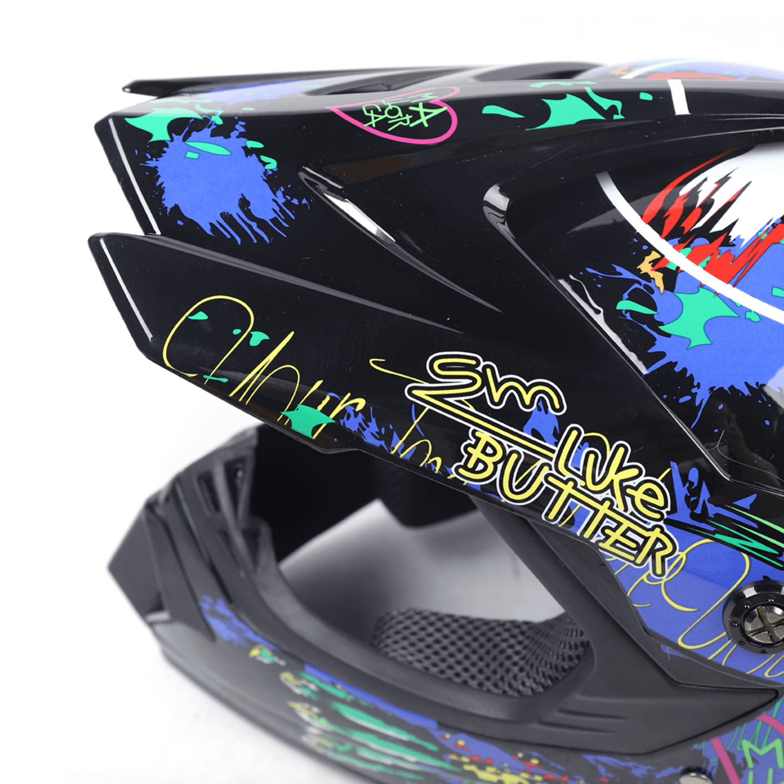 Motorcycle Helmet Set Motocross Helmet Kit Motorcycle Helmet with Gloves Goggles for Motorbike Riders with A Head Circumference During 21.65-22.05in