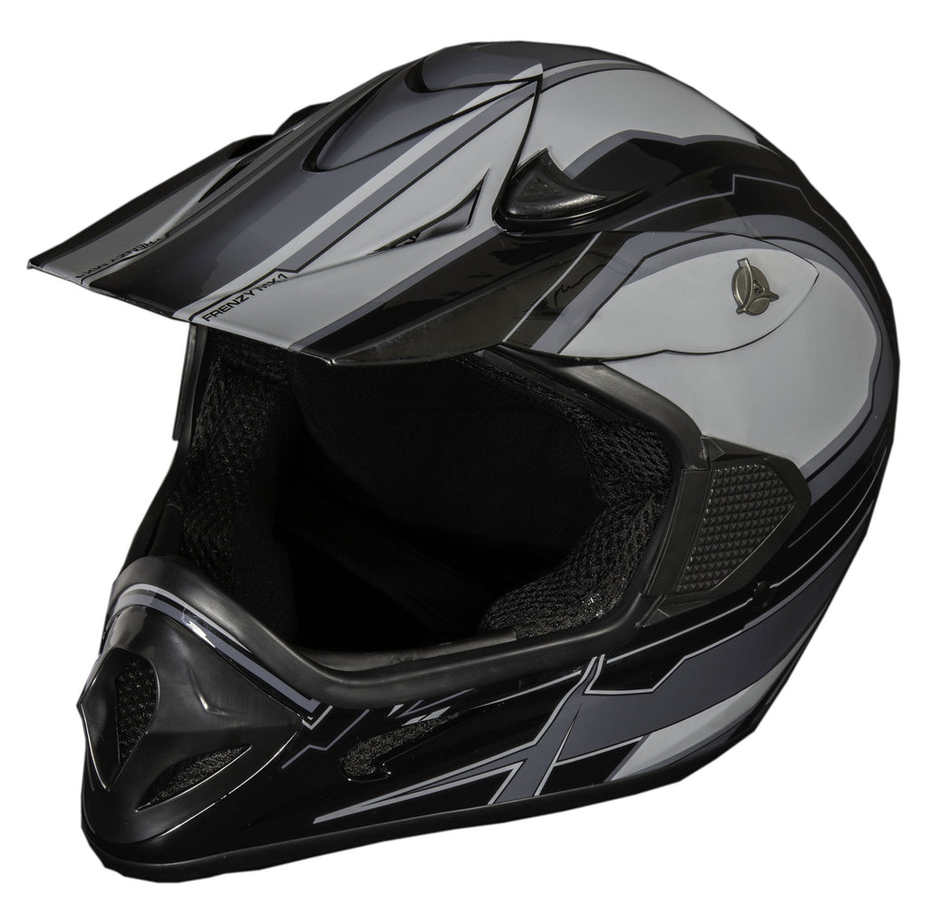 (2 pack) Fuel Helmets Adult Frenzy Off Road Helmet Blk/gry Xl