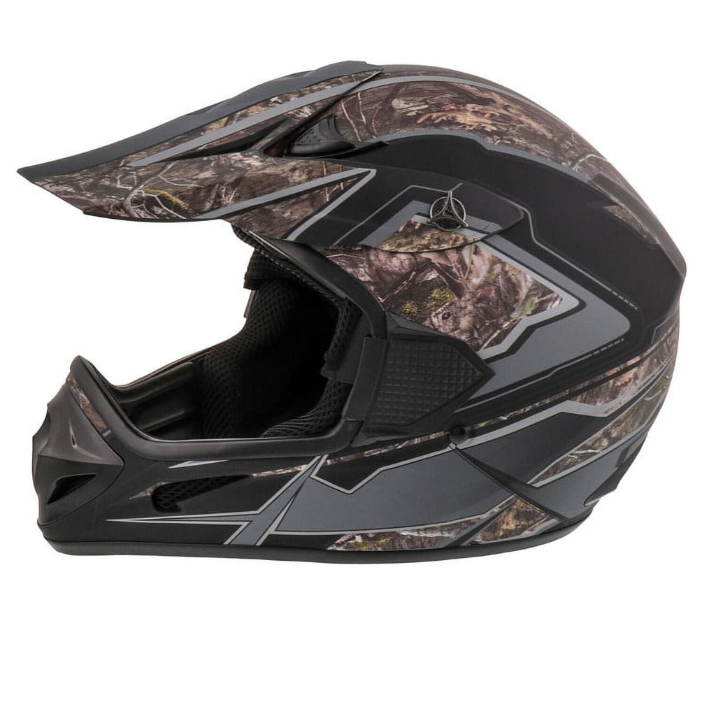 Adult Frenzy Mossy Oak MX Off-Road Motocross, ATV, Dirt Bike Helmet, DOT Approved Size: Large