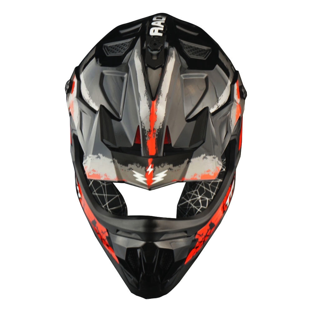1Storm Adult Motocross Helmet ATV Dirt Bike BMX MX Downhill Mountain Helmet Track Style JH601; Matt Black