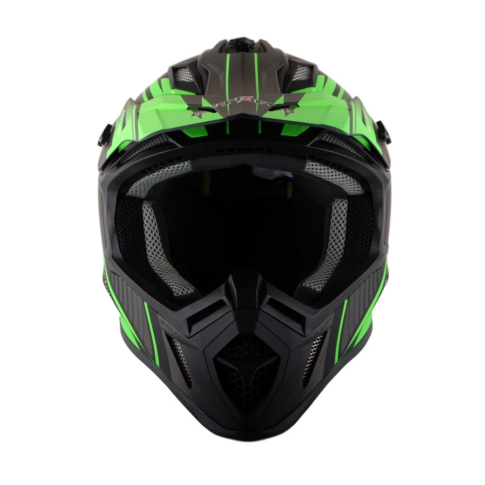 1Storm Adult Motocross Helmet BMX MX ATV Dirt Bike Downhill Mountain Bike Helmet Racing Style H637; Storm Green