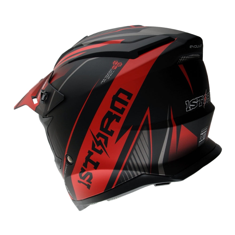1Storm Adult Motocross Helmet BMX MX ATV Dirt Bike Downhill Mountain Bike Helmet Racing Style H637; Storm Green