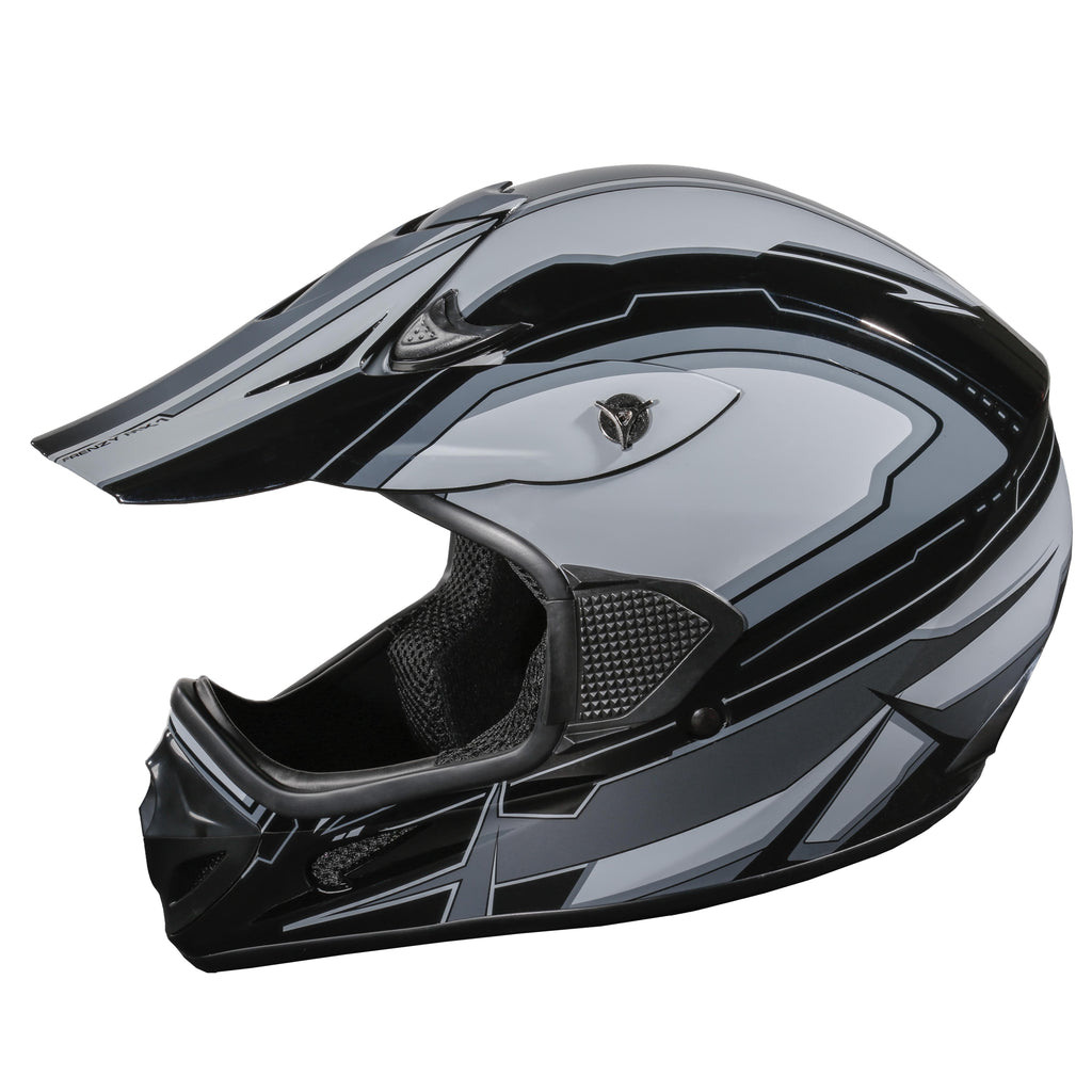 (2 pack) Fuel Helmets Adult Frenzy Off Road Helmet Blk/gry Xl