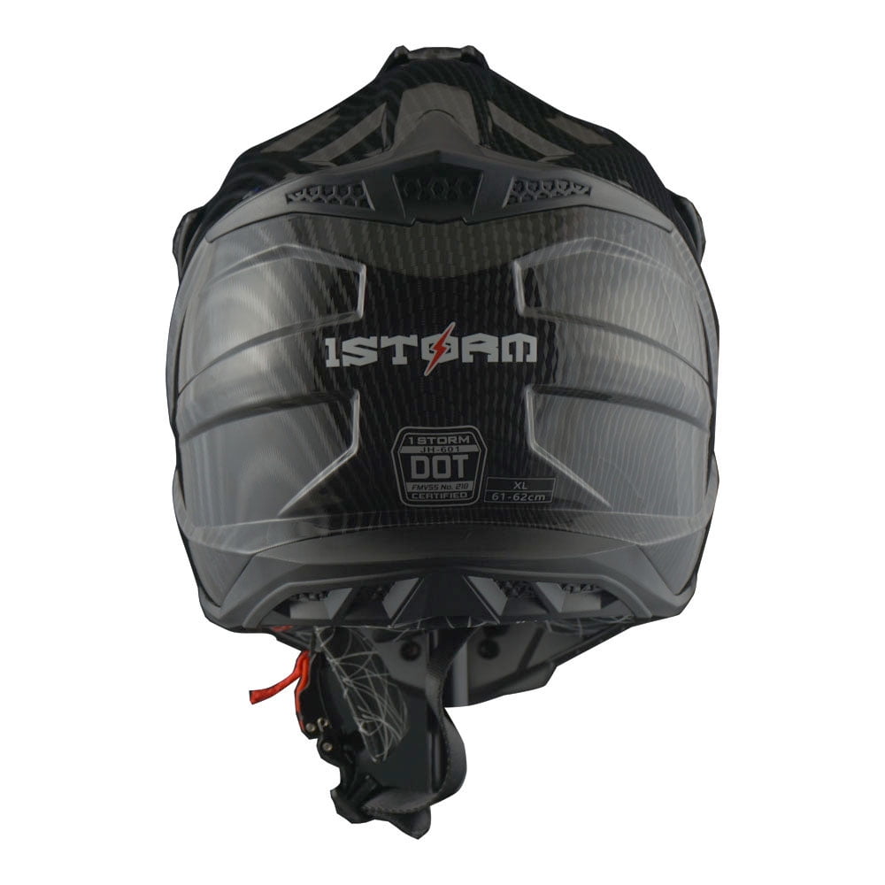1Storm Adult Motocross Helmet ATV Dirt Bike BMX MX Downhill Mountain Helmet Track Style JH601; Matt Black