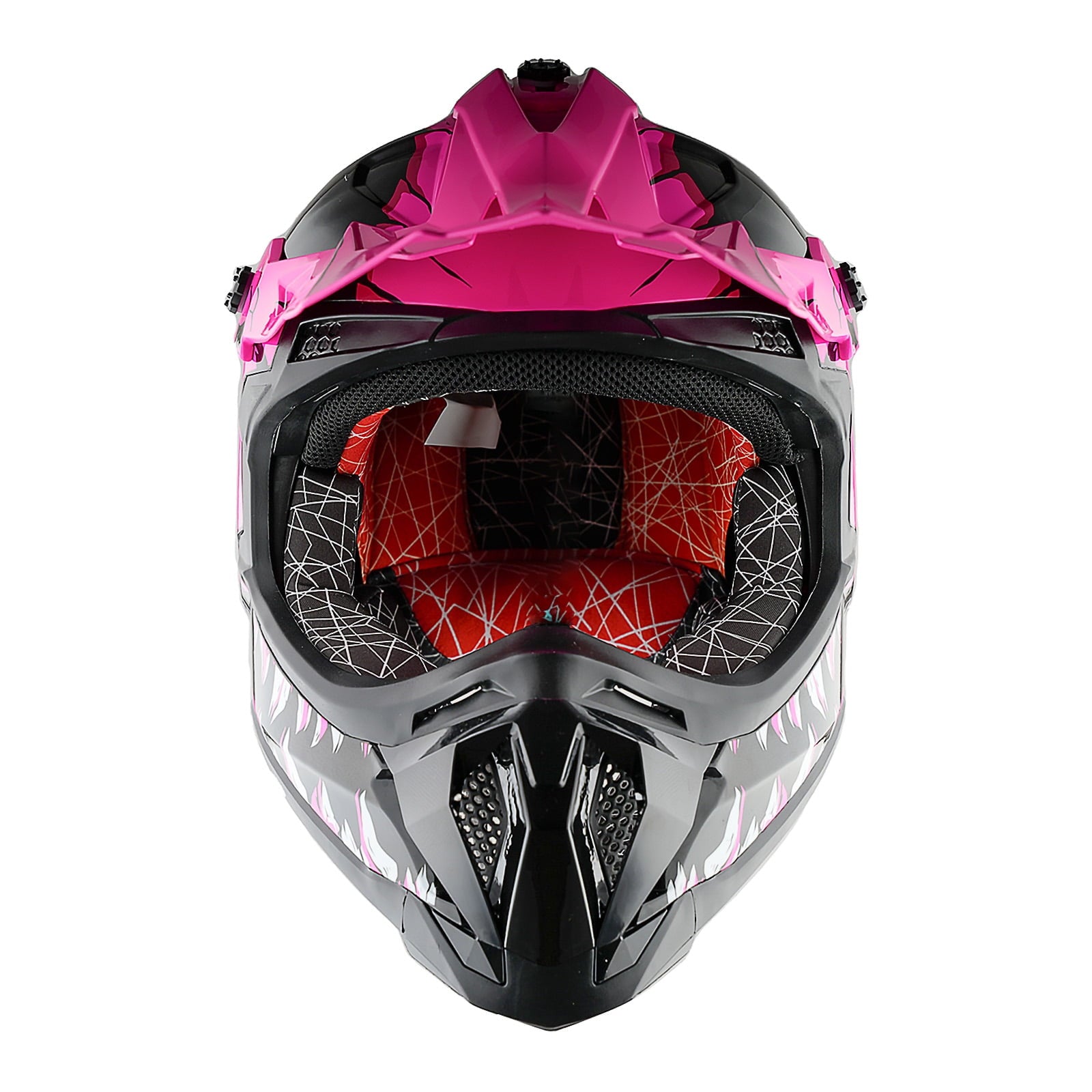 1Storm Adult Motocross Helmet ATV Dirt Bike BMX MX Downhill Mountain Helmet Track Style JH601; Matt Black