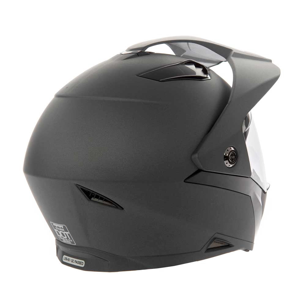 MMG Adult Motorcycle Dual Sport Off-Road Full-Face Helmet DOT - Matte Gray (Medium) Model 23