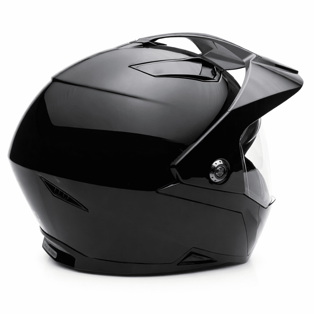 Adult Motorcycle Dual Sport Off-Road Full-Face Helmet DOT â€?Gloss Black (Medium) Model 23